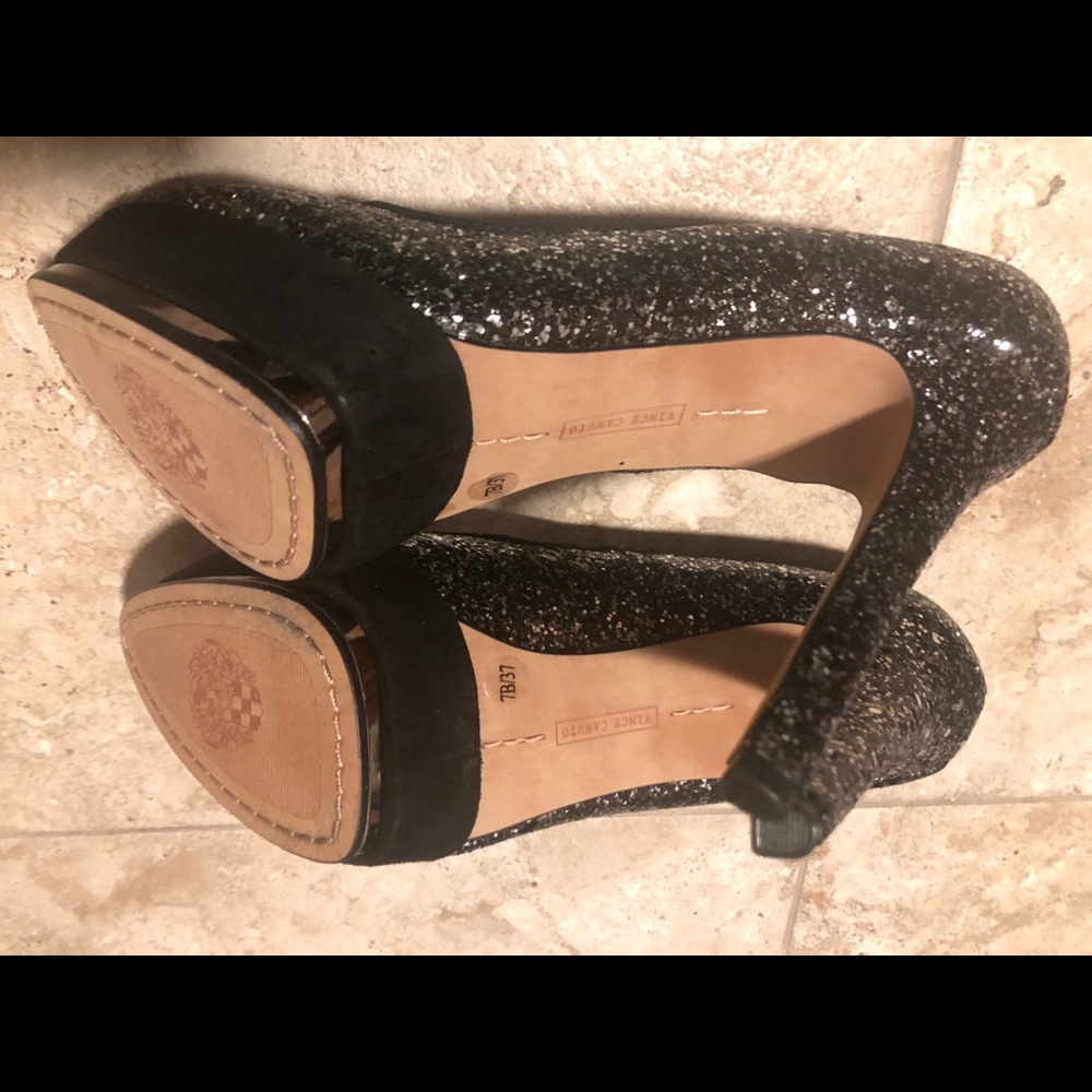 Vince Camuto Glitter High Heels - Picture 4 of 7